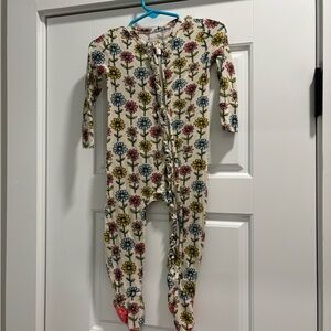 Posh Peanut Floral Kids Pajamas - Multicolor